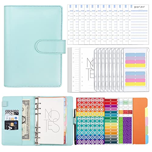 Leder-Notizblock-Set, Ordner, Budgetplaner, tragbares Tagebuch, Notizbuch, nachfüllbar, für Damen und Herren, Budgeting Journaling Leder-Notizblock-Set, Ordner, Budgetplaner, tragbares Tagebuch, Notizbuch, nachfüllbar, für Damen und Herren, Budgeting Journaling von Wkldjf
