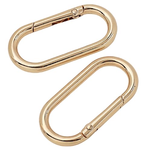 Multifunktionale ovale Ringe, Schnallen, Metallfeder-Schlüsselanhänger, ovale Ringe, Druckknöpfe, Schnallenklammern für Geldbörsen, Schlüsselanhänger, 2 Stück Multifunktionale ovale Ringe, Schnallen, Metallfeder-Schlüsselanhänger, ovale Ringe, Druckknöpfe, Schnallenklammern für Geldbörsen, Schlüsselanhänger, 2 Stück von Wkldjf