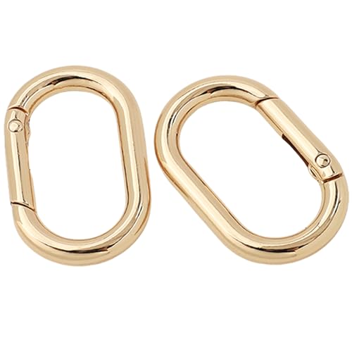 Multifunktionale ovale Ringe, Schnallen, Metallfeder-Schlüsselanhänger, ovale Ringe, Druckknöpfe, Schnallenklammern für Geldbörsen, Schlüsselanhänger, 2 Stück Multifunktionale ovale Ringe, Schnallen, Metallfeder-Schlüsselanhänger, ovale Ringe, Druckknöpfe, Schnallenklammern für Geldbörsen, Schlüsselanhänger, 2 Stück von Wkldjf