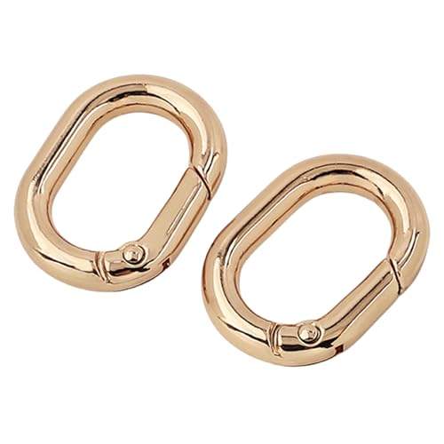 Multifunktionale ovale Ringe, Schnallen, Metallfeder-Schlüsselanhänger, ovale Ringe, Druckknöpfe, Schnallenklammern für Geldbörsen, Schlüsselanhänger, 2 Stück von Wkldjf