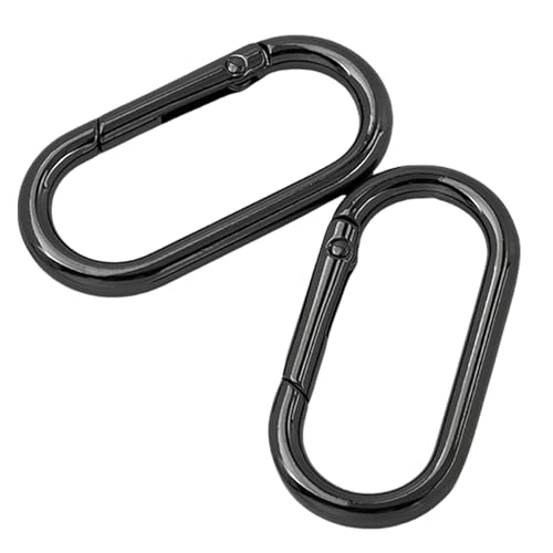Multifunktionale ovale Ringe, Schnallen, Metallfeder-Schlüsselanhänger, ovale Ringe, Druckknöpfe, Schnallenklammern für Geldbörsen, Schlüsselanhänger, 2 Stück von Wkldjf