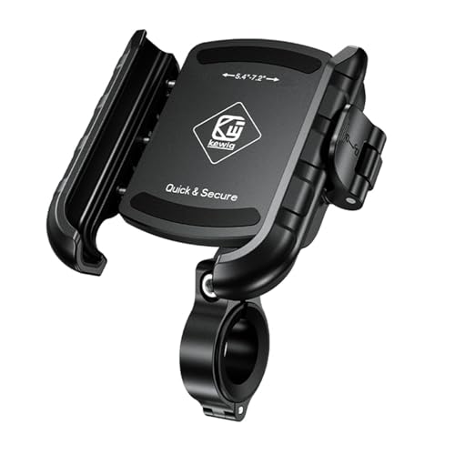Wkldjf Aluminiumlegierung Telefon Halterung Mit Vibrationen Dämpfung Silikonpolster ATV Bike Scooter Handy Handyhalter von Wkldjf