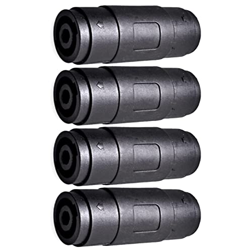 Wlauqueta 4 Pin Lautsprecher/Amp Speakon mit gerader Kopplung, Kabelverbinder (4 Stück) von Wlauqueta