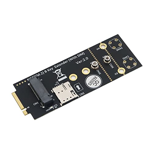 Wlauqueta Adapter M.2(NGFF) Key B mit SIM-Slot für 3G/4G/5G, unterstützt Nano-SIM-Karte und 3042/3052 Typ M.2 Key B Card Size von Wlauqueta