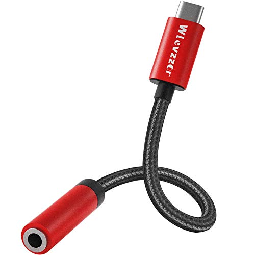 USB C Kopfhörer Adapter,USB Typ C auf 3.5mm Klinke Kopfhörer Aux Audio Adapter für Samsung S20 Plus Note20, Huawei P40 Pro P20 Pro, Mate30 Pro, Pixel 4/3, OnePlus (Rot) von Wlevzzor