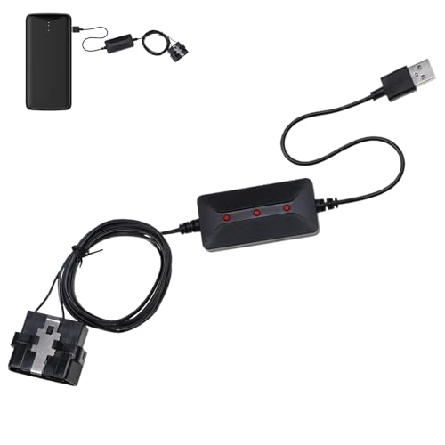 Wlikmjg Elektrofahrradbatterie Startkabel, Elektrobike -Batterie -Starterkabel | USB Mobile Ladegerät aktiviertes OBD -Tool - Anti-Short Circuit Design Intelligenter LED-Indikator tragbarer Starter von Wlikmjg