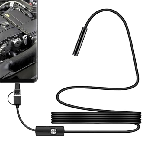 Wlikmjg Inspektionskamera mit leichter Kamera und Schlange mit Licht | Kameraschlange – USB-Kabel wasserdicht IP67 für Baustellen, Reinigungsreinigung von Wlikmjg