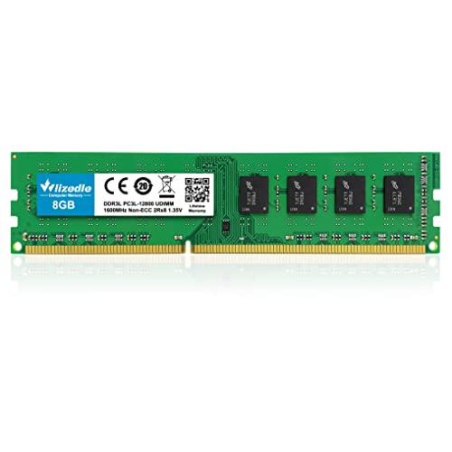 DDR3/DDR3L Desktop Memory RAM 8GB 1600MHz CL11 U-DIMM Wlizedle PC Computer Arbeitsspeicher PC3-12800/PC3L-12800 240-Pin 1.35V/1.5V Non-ECC Unbuffered 2Rx8 Upgrade Desktop Speicher für Rechner, Grün von Wlizedle
