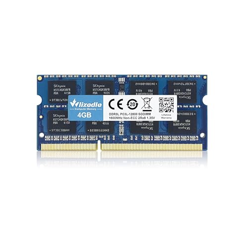 DDR3/DDR3L Laptop Memory RAM 4GB 1600MHz CL11 SO-DIMM Wlizedle PC Arbeitsspeicher PC3-12800/PC3L-12800 204-Pin 1.35V/1.5V Non-ECC Unbuffered 2Rx8 Upgrade Notebook Speicher Modul für Subnotebook, Blau von Wlizedle