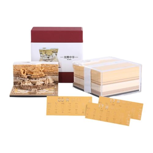 3D Laojunmountain Schreibtischkalender und Notizblock Set - Accessoires Wohnzimmer Büro Zimmer stilvoll R2T4 u von Wmool