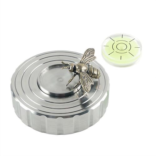 Schallplattengewicht-Stabilisator, Plattenspieler-Wasserwaage und Stroboskop-Skala, All-in-One, Scheibenstabilisator, Vinyl-Klemme für Phonographen Schallplattengewicht-Stabilisator, Plattenspieler-Wasserwaage und Stroboskop-Skala, All-in-One, Scheibenstabilisator, Vinyl-Klemme für Phonographen von Wmool