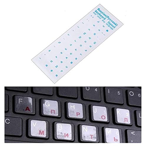 Universal-Tastatur-Aufkleber, Sprache, Alphabet, Schwarz, Weiß, Etikett für Computerschutz, Laptop, G7S4, Zubehör, PC-Staub von Wmool
