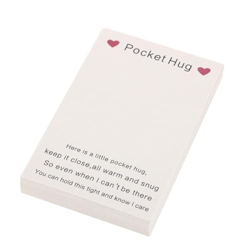 Wmool 6 Stück Pocket Hug Cards, Heart Pocket Hug Geschenkkarten, Andenken, Geschenke, Pocket Hug Karten, Grußrückseite, Umarmungskarten, nur Tasche von Wmool