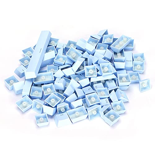 Wnesy PBT Keycaps, 13 Farben PBT Keycap Set für Herren für 61/64 / 87/104 / 108 Tasten mechanische Tastatur. für Tastaturdekoration für Frauen(Hellblau) von Wnesy