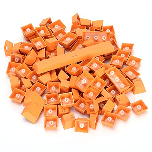 Wnesy PBT Keycaps, 13 Farben PBT Keycap Set für Herren für 61/64 / 87/104 / 108 Tasten mechanische Tastatur. für Tastaturdekoration für Frauen(Orange) von Wnesy