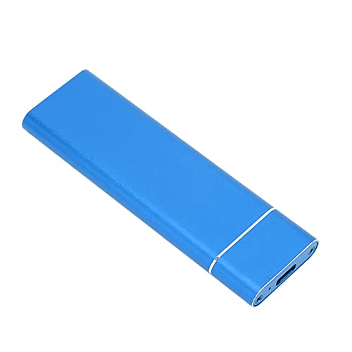 Wnesy SSD-Gehäuse, Dual-Protokoll-Plug-and-Play-USB3.1-Typ-C-NVME-SSD-Gehäuse aus Aluminiumlegierung für 2280 Mm (Blau) von Wnesy
