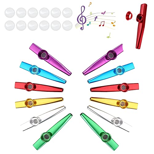 12 Stück Kazoo, Kazoos, Kazoo Instrument, Kasu, Kazoo Saxophon, mit 12 Kazoo Membran, Für Kinder Und Musikliebhaber Anfänger 12 Stück Kazoo, Kazoos, Kazoo Instrument, Kasu, Kazoo Saxophon, mit 12 Kazoo Membran, Für Kinder Und Musikliebhaber Anfänger von WnlahuWA