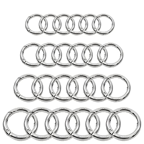 24 Stück Karabinerhaken runder, Carabiner Ring, Carabiner Hooks Round, Round Carabiner Hooks, Round Small Carabiner, Round Carabiner O-Ring, für Schlüsselanhänger, Rucksäcke, kleine Taschen aller Art 24 Stück Karabinerhaken runder, Carabiner Ring, Carabiner Hooks Round, Round Carabiner Hooks, Round Small Carabiner, Round Carabiner O-Ring, für Schlüsselanhänger, Rucksäcke, kleine Taschen aller Art von WnlahuWA