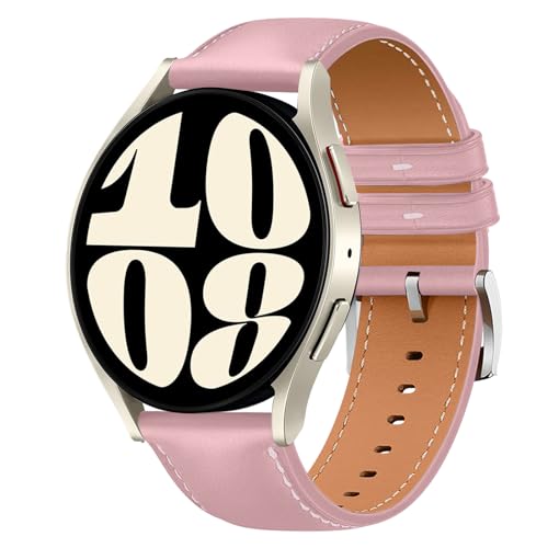 WoPail 20MM Leder Armband für Samsung Galaxy Watch 7 40,44mm/Galaxy Watch FE/Galaxy Watch 6 40,44mm/Watch 6 Classic 43,47mm Ersatzarmband Elegant Armbänder für Galaxy Watch 5/5 Pro Rosa WoPail 20MM Leder Armband für Samsung Galaxy Watch 7 40,44mm/Galaxy Watch FE/Galaxy Watch 6 40,44mm/Watch 6 Classic 43,47mm Ersatzarmband Elegant Armbänder für Galaxy Watch 5/5 Pro Rosa von WoPail