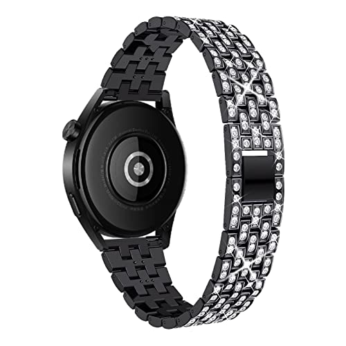 WoPail 22mm Armband Damen für Amazfit Bip 6/Balance/Bip 5/Amazfit Cheetah/Amazfit GTR 4, Bling Diamant Ersatzarmband Metall Edelstahl Armbänder für Amazfit GTR 3 Pro - Schwarz WoPail 22mm Armband Damen für Amazfit Bip 6/Balance/Bip 5/Amazfit Cheetah/Amazfit GTR 4, Bling Diamant Ersatzarmband Metall Edelstahl Armbänder für Amazfit GTR 3 Pro - Schwarz von WoPail
