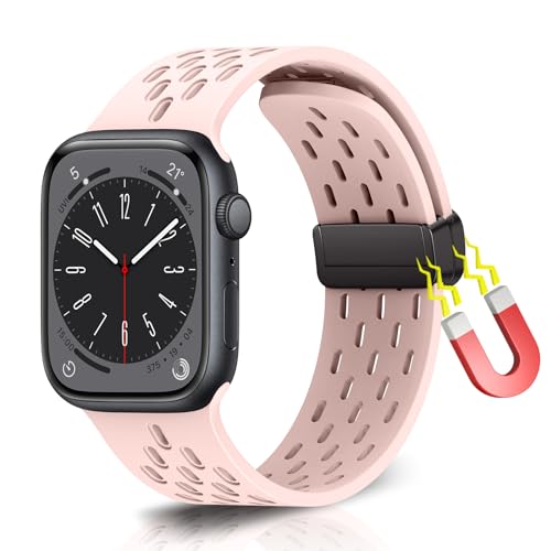 WoPail Armband für Apple Watch Series 10 42mm für Apple Watch 41mm 40mm 38mm Silikon Magnetisch Sport ErsatzArmband Herren Damen für Armbänder iWatch Series 10/9/8/7/6/5/4/3/2/1/SE/SE 2 Rosa WoPail Armband für Apple Watch Series 10 42mm für Apple Watch 41mm 40mm 38mm Silikon Magnetisch Sport ErsatzArmband Herren Damen für Armbänder iWatch Series 10/9/8/7/6/5/4/3/2/1/SE/SE 2 Rosa von WoPail