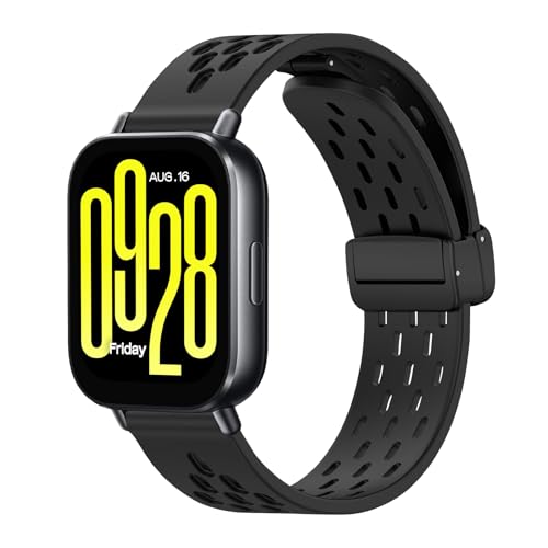 WoPail Armband für Xiaomi Redmi Watch 5 Active/Xiaomi Redmi Watch 5 Lite/Xiaomi Watch S4 Sport Silikon Magnetisch Armband Ersatz Band, Ersatzarmband Sport Armbänder für Redmi Watch 5 Active - Schwarz WoPail Armband für Xiaomi Redmi Watch 5 Active/Xiaomi Redmi Watch 5 Lite/Xiaomi Watch S4 Sport Silikon Magnetisch Armband Ersatz Band, Ersatzarmband Sport Armbänder für Redmi Watch 5 Active - Schwarz von WoPail