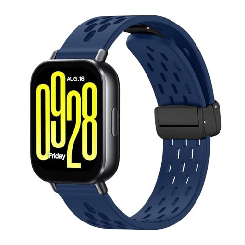 WoPail Armband für Xiaomi Redmi Watch 5 Active/Xiaomi Redmi Watch 5 Lite/Xiaomi Watch S4 Sport Silikon Magnetisch Armband Ersatz Band, Ersatzarmband Sport Armbänder für Redmi Watch 5 Active - Blau WoPail Armband für Xiaomi Redmi Watch 5 Active/Xiaomi Redmi Watch 5 Lite/Xiaomi Watch S4 Sport Silikon Magnetisch Armband Ersatz Band, Ersatzarmband Sport Armbänder für Redmi Watch 5 Active - Blau von WoPail
