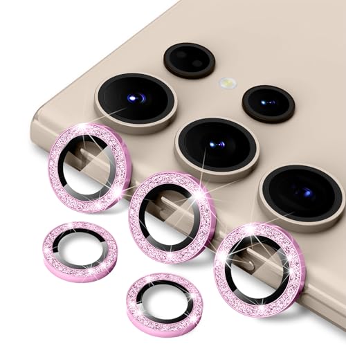 WoPail Kameraschutz Kompatibel mit Samsung Galaxy S25 Ultra, Glitzer Kameraschutz, HD-Klarheit 9H Gehärtetem Glas Kratzfest Individuell Metallring Kamera Panzerglas für Galaxy S25 Ultra Rosa WoPail Kameraschutz Kompatibel mit Samsung Galaxy S25 Ultra, Glitzer Kameraschutz, HD-Klarheit 9H Gehärtetem Glas Kratzfest Individuell Metallring Kamera Panzerglas für Galaxy S25 Ultra Rosa von WoPail