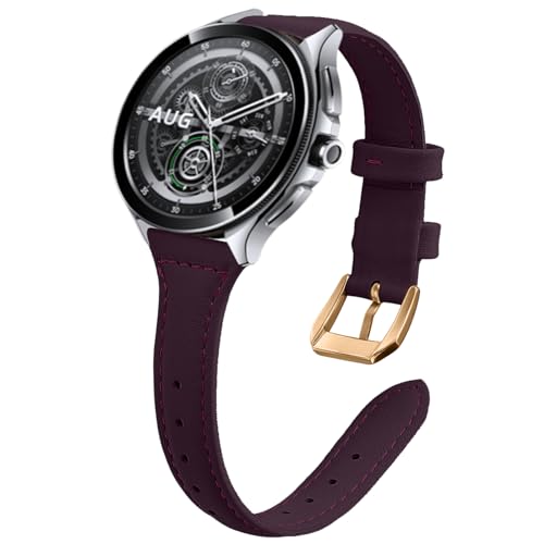 WoPail Leder Armband 22mm für Xiaomi Watch S4/Redmi Watch 5 Active/5 Lite/Xiaomi S4/S3 Sport Damen Ersatzarmband Schlank Weiches Uhrenarmband für Mi Wat-ch 2 - Lila WoPail Leder Armband 22mm für Xiaomi Watch S4/Redmi Watch 5 Active/5 Lite/Xiaomi S4/S3 Sport Damen Ersatzarmband Schlank Weiches Uhrenarmband für Mi Wat-ch 2 - Lila von WoPail