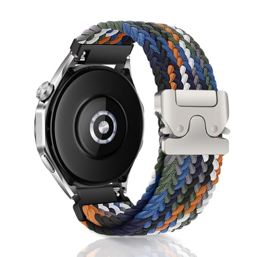 WoPail Nylon Armband für Huawei Watch GT 5/Watch GT 5 Pro 46mm, 22mm Verstellbares Geflochten Nylon Sport Ersatz Armband Fallschirmschnalle für Huawei Watch GT4/Huawei Watch 4 46mm - Mehrfarbig WoPail Nylon Armband für Huawei Watch GT 5/Watch GT 5 Pro 46mm, 22mm Verstellbares Geflochten Nylon Sport Ersatz Armband Fallschirmschnalle für Huawei Watch GT4/Huawei Watch 4 46mm - Mehrfarbig von WoPail