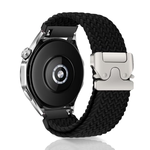 WoPail Nylon Armband für Huawei Watch GT 5/Watch GT 5 Pro 46mm, 22mm Verstellbares Geflochten Nylon Sport Ersatz Armband Fallschirmschnalle für Huawei Watch GT4/Huawei Watch 4 46mm - Schwarz WoPail Nylon Armband für Huawei Watch GT 5/Watch GT 5 Pro 46mm, 22mm Verstellbares Geflochten Nylon Sport Ersatz Armband Fallschirmschnalle für Huawei Watch GT4/Huawei Watch 4 46mm - Schwarz von WoPail