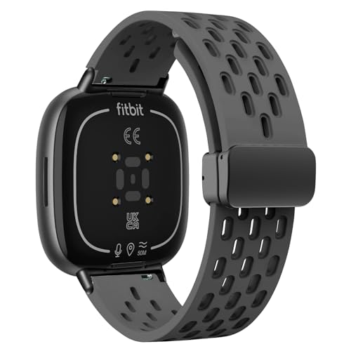 WoPail Silikon Armband Magnetisch Kompatibel mit Fitbit Versa 4/Fitbit Versa 3/Fitbit Sense 2/Fitbit Sense Herren Damen ErsatzArmband Sport Uhrenarmband für Fitbit Versa 4/Fitbit Versa 3 Grau WoPail Silikon Armband Magnetisch Kompatibel mit Fitbit Versa 4/Fitbit Versa 3/Fitbit Sense 2/Fitbit Sense Herren Damen ErsatzArmband Sport Uhrenarmband für Fitbit Versa 4/Fitbit Versa 3 Grau von WoPail