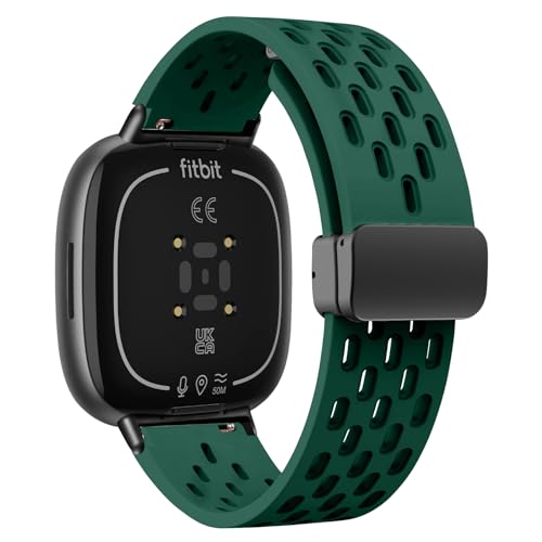 WoPail Silikon Armband Magnetisch Kompatibel mit Fitbit Versa 4/Fitbit Versa 3/Fitbit Sense 2/Fitbit Sense Herren Damen ErsatzArmband Sport Uhrenarmband für Fitbit Versa 4/Fitbit Versa 3 Grün WoPail Silikon Armband Magnetisch Kompatibel mit Fitbit Versa 4/Fitbit Versa 3/Fitbit Sense 2/Fitbit Sense Herren Damen ErsatzArmband Sport Uhrenarmband für Fitbit Versa 4/Fitbit Versa 3 Grün von WoPail