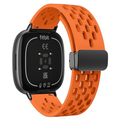 WoPail Silikon Armband Magnetisch Kompatibel mit Fitbit Versa 4/Fitbit Versa 3/Fitbit Sense 2/Fitbit Sense Herren Damen ErsatzArmband Sport Uhrenarmband für Fitbit Versa 4/Fitbit Versa 3 Orange WoPail Silikon Armband Magnetisch Kompatibel mit Fitbit Versa 4/Fitbit Versa 3/Fitbit Sense 2/Fitbit Sense Herren Damen ErsatzArmband Sport Uhrenarmband für Fitbit Versa 4/Fitbit Versa 3 Orange von WoPail