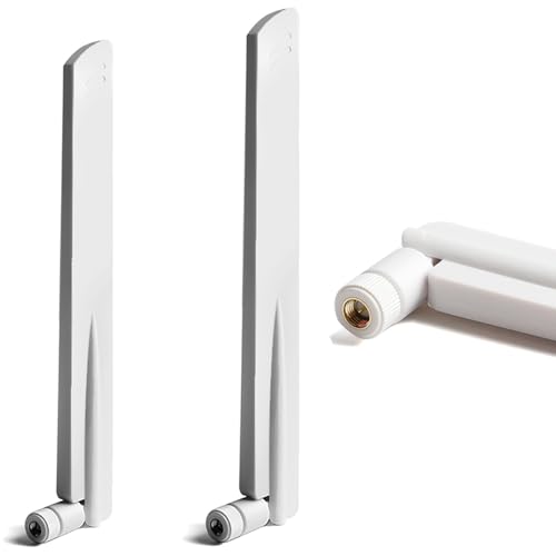 SMA 4G LTE Antenne 10dBi Omnidirektionale Netzwerkantenne 3G/4G/GSM WLAN Antenne für WLAN-Router Mobiler 4G Router, MiFi Drahtlose, Netzwerkkarte USB-Adapter FPV-Kamera-Weiß von Wodgreat