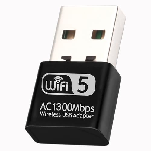 USB WLAN Stick 1300Mbps WLAN Adapter Dual Band 2.4GHz/5.8GHz WLAN Auf PC Netzwerk Empfänger Wireless WiFi Dongle für Desktop PC/Laptop unterstützt Windows 11/10/8.1/7/Vista Mac OS 10.9-10.15 von Wodgreat
