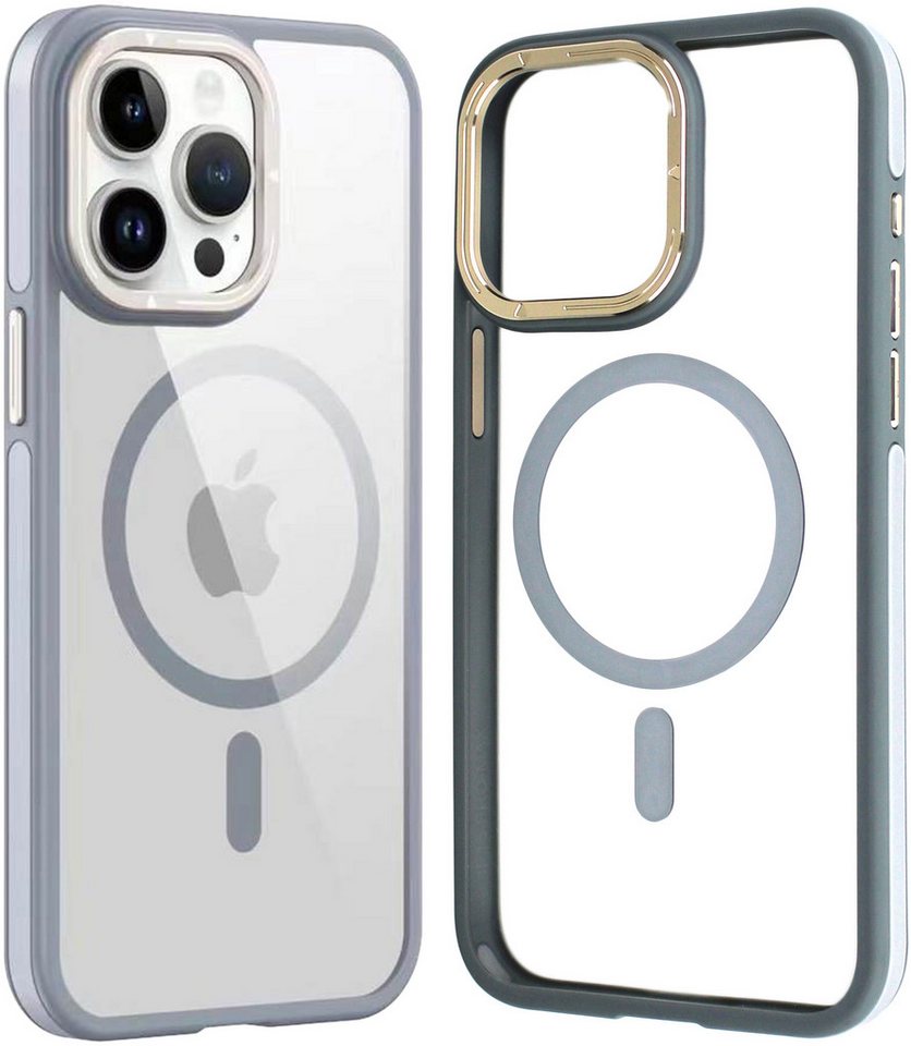 Wörleonline Handyhülle für Apple iPhone 15 Pro Max Hülle durchsichtig, Schutzhülle mit flexiblem TPU-Rahmen, MagSafe kompatible Hülle von Wörleonline