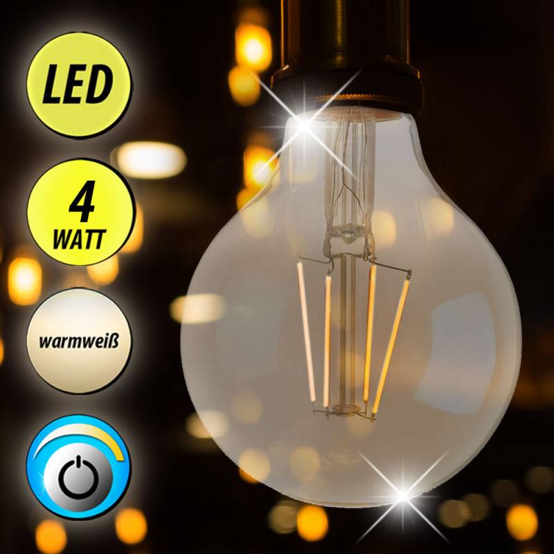 LED 4 Watt Filament Leuchtmittel E27, 280 Lumen, warmweiß von Wofi
