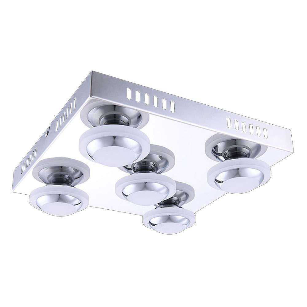 LED Deckenleuchte, Metall, Chrom, L 30 cm von Wofi