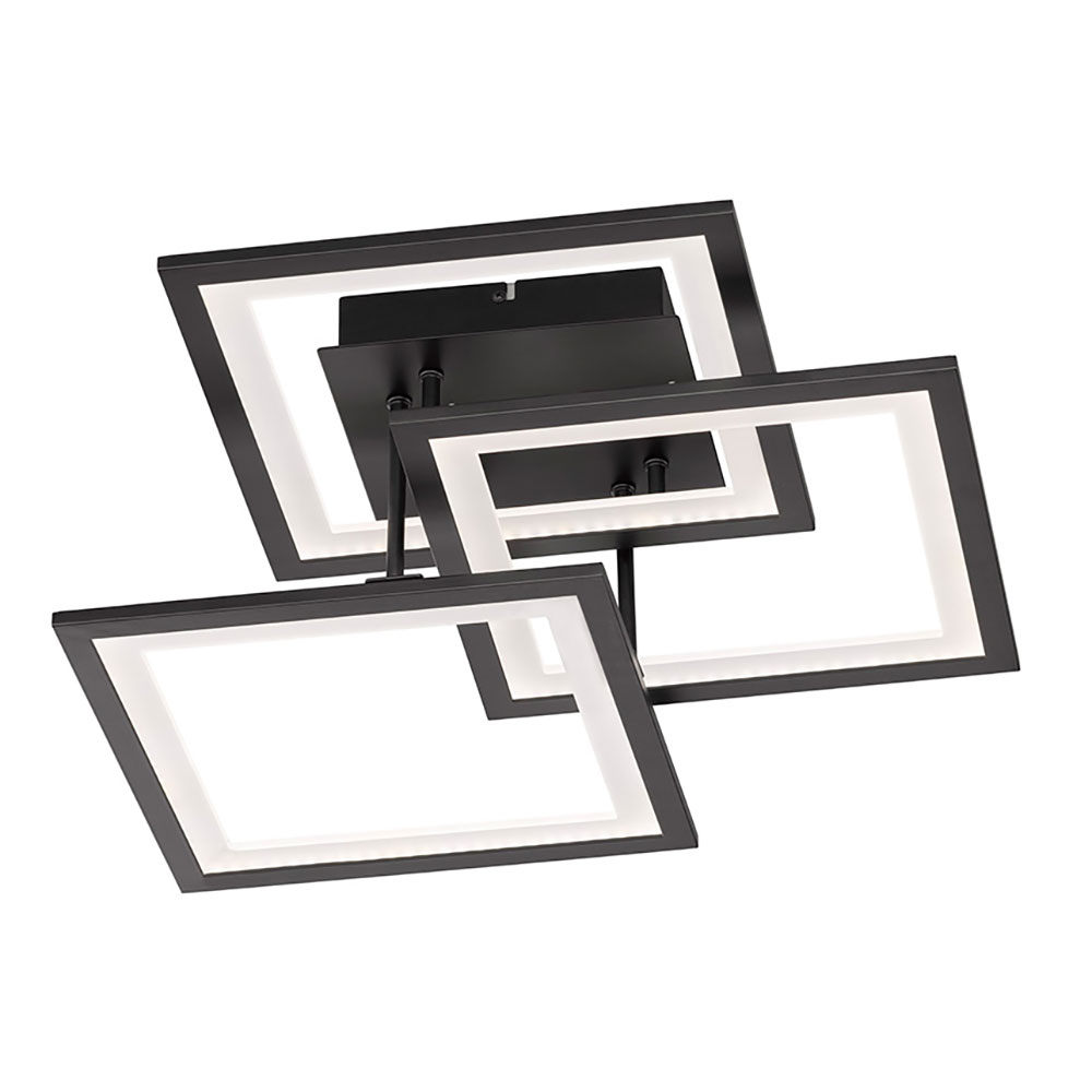 LED Deckenleuchte, schwarz, 3 Stufen Dimmer, L 50 cm von Wofi