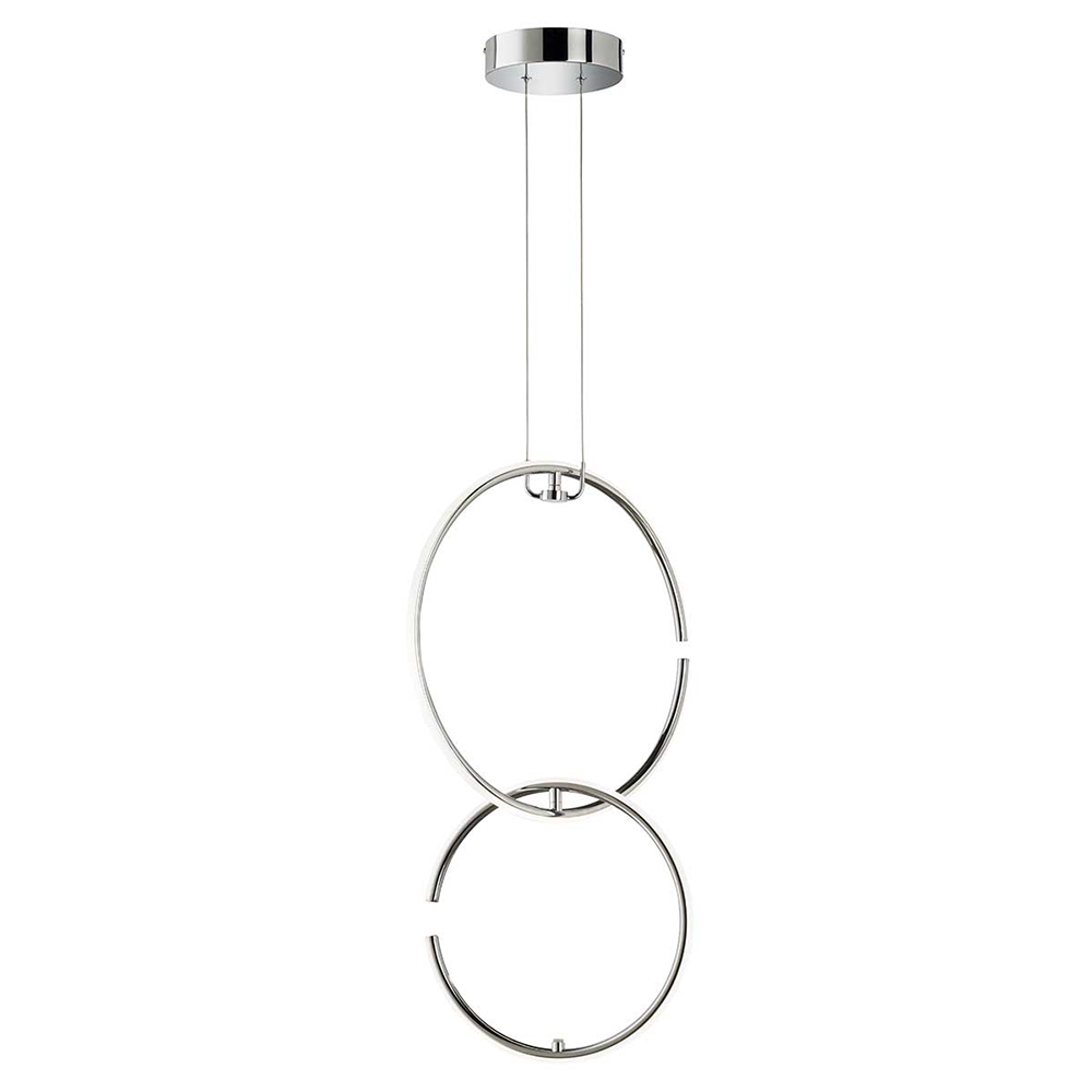 LED Pendelleuchte chrom, Ring Design, L 45 cm von Wofi