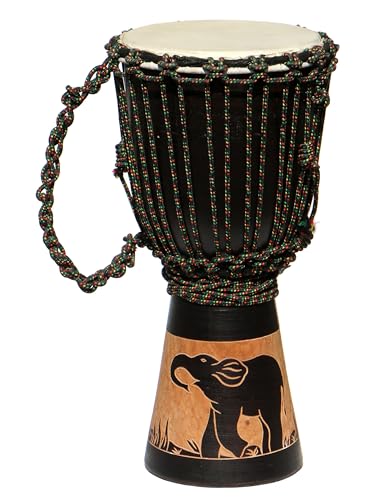 Wogeka - 40 cm Djembe - Bongo mit Carving geschnitzt Elefant als Geschenk-Idee Afrika Style Drum Trommel 13 Wogeka - 40 cm Djembe - Bongo mit Carving geschnitzt Elefant als Geschenk-Idee Afrika Style Drum Trommel 13 von Wogeka