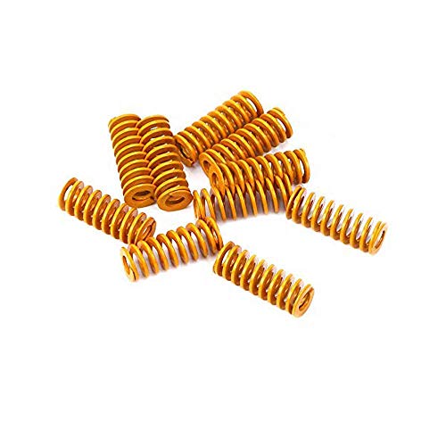 Wohlstand 3D-Druckfedern, Leichtlast,0,39 Zoll Außendurchmesser 0,98 Zoll Länge Kompressionsfedern M3 Schraube Lichtlast für Creality CR-10 10S S4 Ender 3 Motherboard Bottom Connect Leveling 10 Stück von Wohlstand