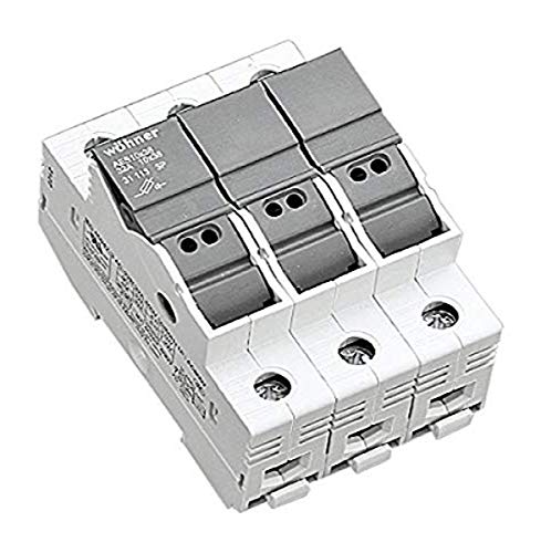Wohner 31113 Halter für zylindrische Sicherungen, 3 pol, 10 mm x 38 mm, 32 Amp, 690 V, 10 mm x 38 mm (4 Stück) von Wohner