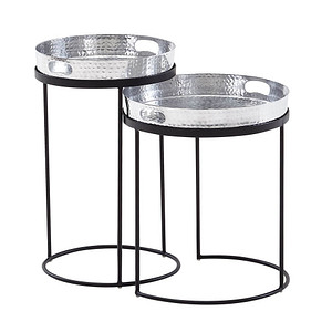 WOHNLING Beistelltische-Set Aluminium silber von Wohnling
