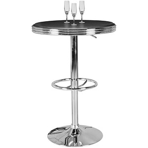 WOHNLING Stehtisch Kunstleder 60,0 x 60,0 x 68 - 92 cm von Wohnling