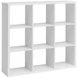 WOHNLING Bücherregal weiß 112,0 x 29,0 x 112,0 cm von Wohnling