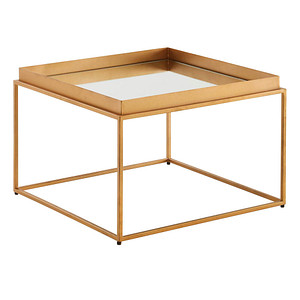 WOHNLING Couchtisch Glas gold 60,0 x 60,0 x 41,0 cm von Wohnling