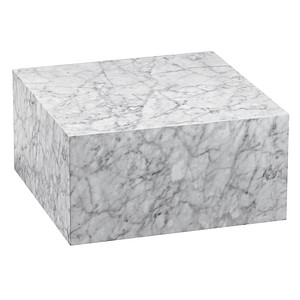 WOHNLING Couchtisch weiß, marmor 60,0 x 60,0 x 30,0 cm von Wohnling