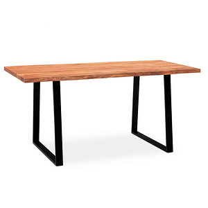WOHNLING Esstisch akazie rechteckig, Trapez-Gestell schwarz, 120,0 x 60,0 x 76,0 cm WOHNLING Esstisch akazie rechteckig, Trapez-Gestell schwarz, 120,0 x 60,0 x 76,0 cm von Wohnling